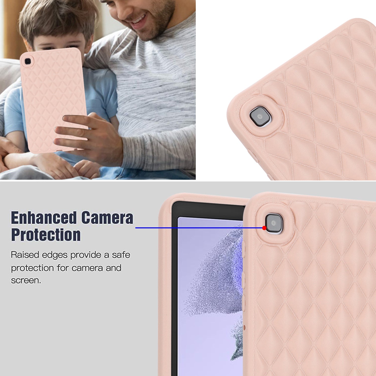 For Samsung Galaxy Tab A7 Lite 8.7-inch T225 T220 Rhombus Pattern Protective Case Soft TPU Tablet Back Shell For Samsung Galaxy Tab A7 Lite 8.7-inch T225 T220 Rhombus Pattern Protective Case Soft TPU Tablet Back Shell